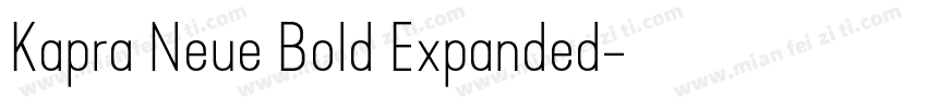 Kapra Neue Bold Expanded字体转换